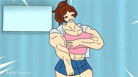 muscle woman animation